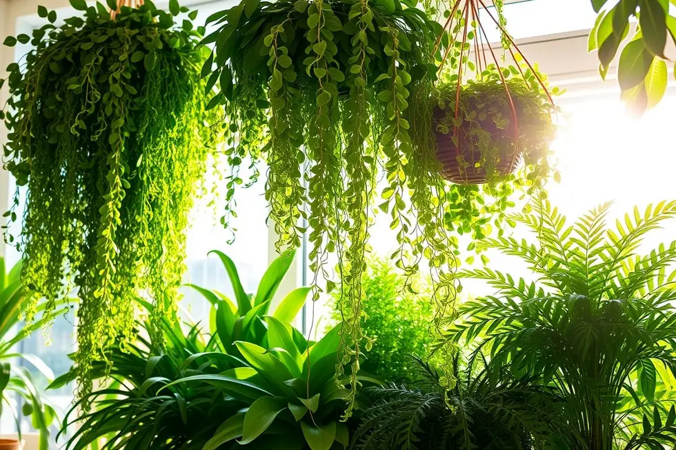 Composição de diversas plantas internas.