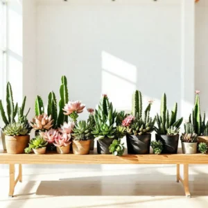 Cactus e Suculentas Ornamentais: Ideais Para Decoração Minimalista