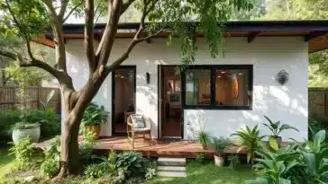 Ambiente interno decorado com filodendros